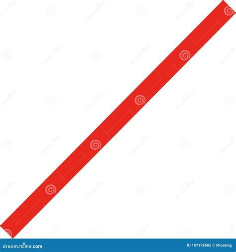 Line diagonal red stock vector. Illustration of pictogram - 107178505