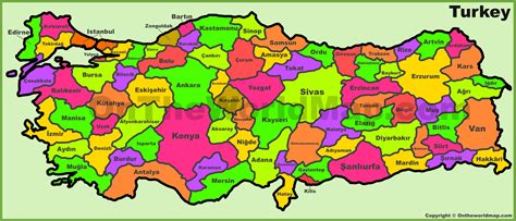 map of turkey