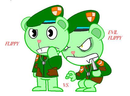 Flippy vs. Evil Flippy by miraclegirl-E2 on DeviantArt