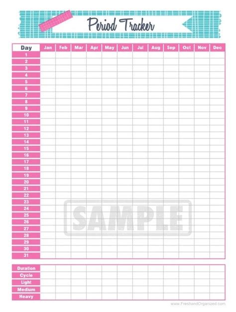 Printable and fillable period tracker Menstrual cycle calendar ...