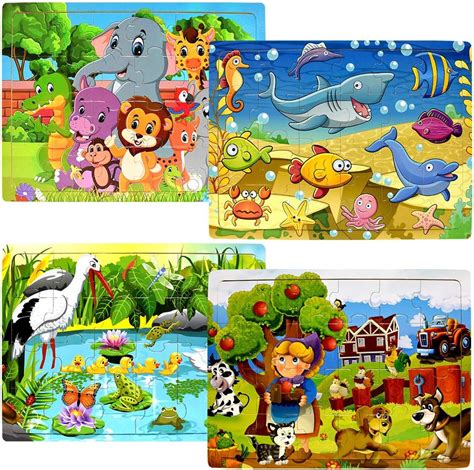 Amazon.com: Wooden Puzzles for Kids Ages 3-5 2-4, Puzzle for Toddlers ...