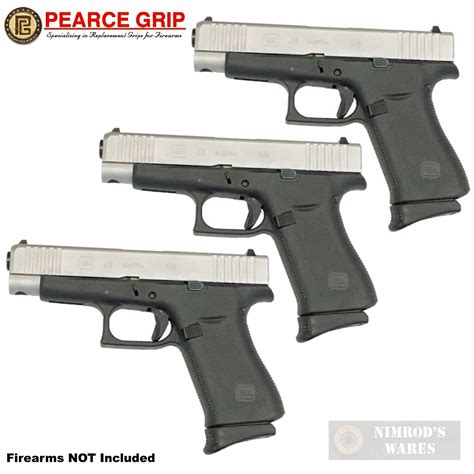 Pearce Grip GLOCK 43X 48 G43X G48 GRIP EXTENSION 3-PACK 5/8" PG-48 ...