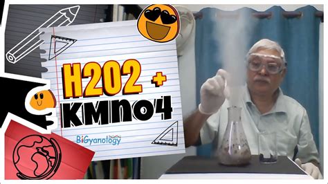 Redox reaction H2O2 + KmnO4 - YouTube