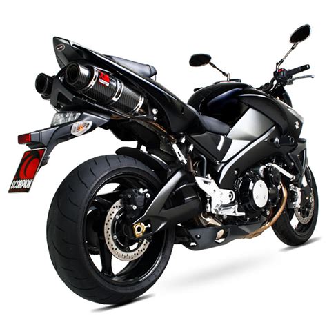 Scorpion Stealth Carbon Oval Exhaust Carbon Outlet Suzuki B KING 08 ...