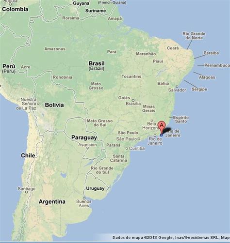 Buzios on Map of Brazil