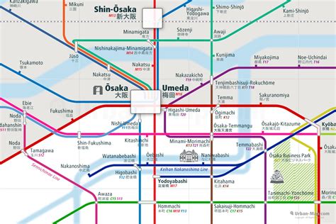 Osaka Rail Map - City train route map, your offline travel guide