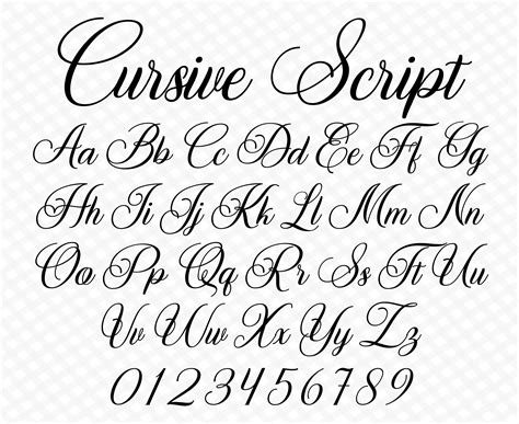 Cursive Letters Font, Hand Lettering Alphabet Fonts, Tattoo Lettering ...