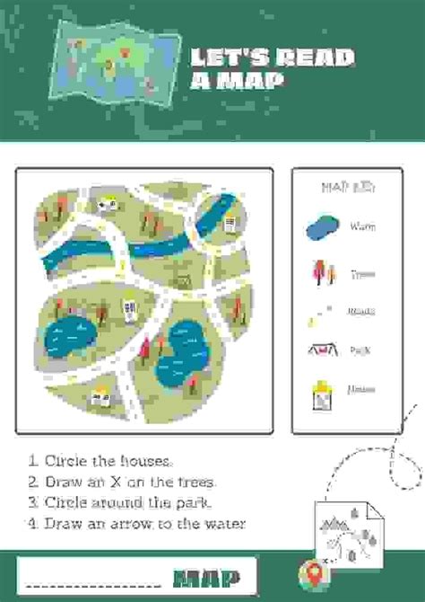 Map Key Worksheet | Learn To Read A Map | Map, Learn to read, Writing ...