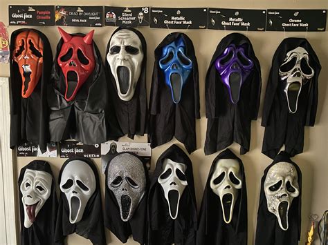 My Ghostface mask collection as of now. : r/Scream