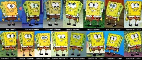 Evolution of Spongebob by imjustasidecharacter on DeviantArt