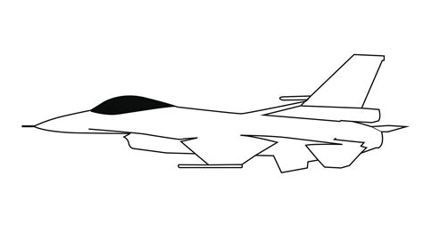 f16 jet fighter outline vector design 13593188 Vector Art at Vecteezy