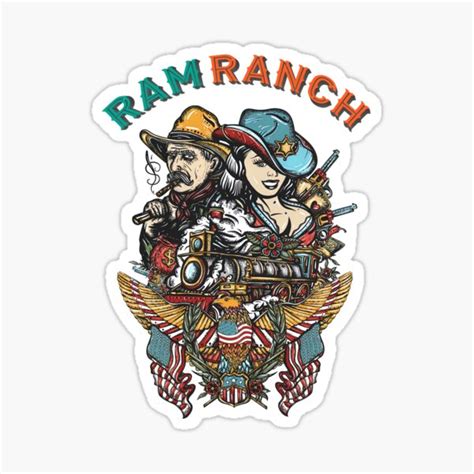 "Ram Ranch Really Rocks, Ram Ranch, Ram Ranch Lyrics" Sticker for Sale ...