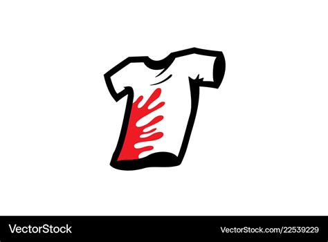 Creative tee shirt symbol drops colors logo Vector Image