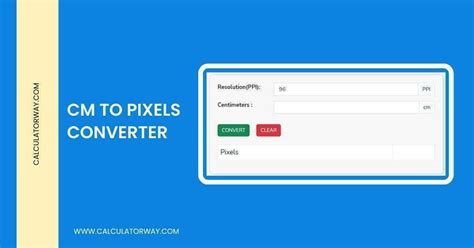 Cm to Pixels Converter - Calculatorway