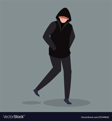 Hacker person avatar character icon Royalty Free Vector