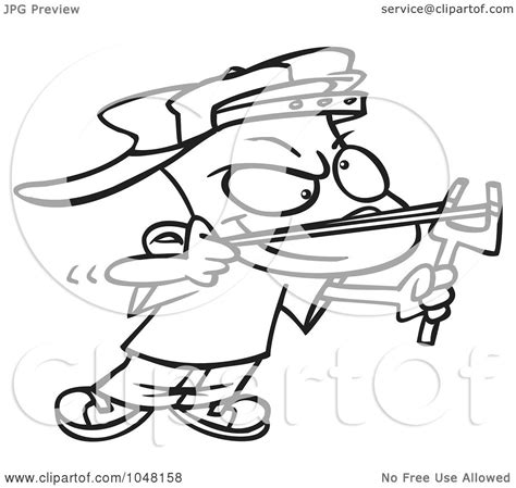 Royalty-Free (RF) Clip Art Illustration of a Cartoon Black And White ...