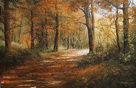 Autumn path | Landscape paintings, Pictures to paint, Autumn scenery