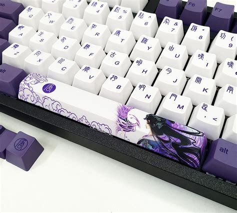 Purple phoenix keycap set 113 keycaps Thick PBT Dye Sub | Etsy