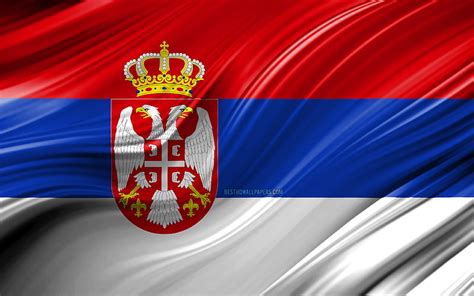 Serbian flag, European countries, 3D waves, Flag of Serbia, national ...