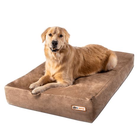 Big Barker 7" Pillow Top Orthopedic Dog Bed for Large Breed Dogs, Khaki ...