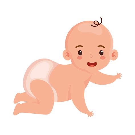 little baby crawling 5331321 Vector Art at Vecteezy