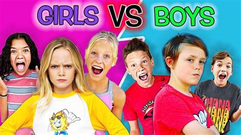 Boys VS Girls! Ninja Fam, Fun Squad Fam, Ohana Adventure Play Double Or ...