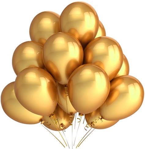 Golden Balloons transparent PNG - StickPNG