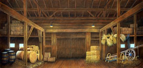 Barn Interior Backdrop Rentals | TheatreWorld® Backdrops