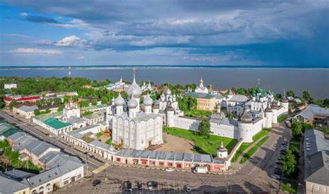 Premium Photo | Aerial view of rostov kremlin russia