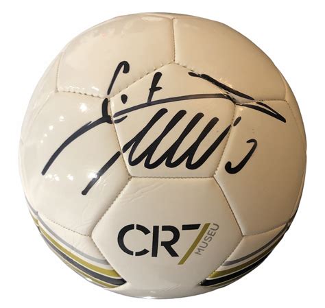 Cristiano Ronaldo signed football white museum CR7 Autograph