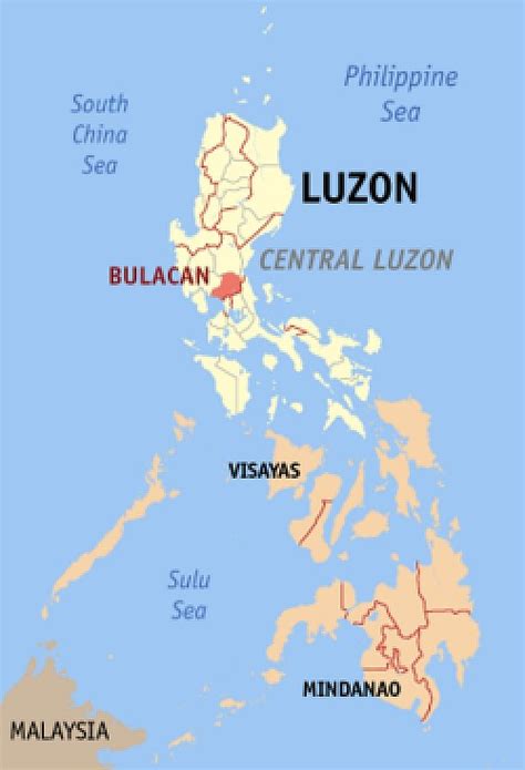 Map Showing Bulacan