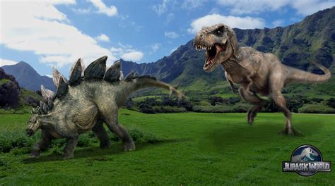 T-rex attacks Stegosaurus by RAPTORAO on DeviantArt