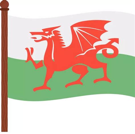 Simplified dragon on Wales flag! : r/vexillology