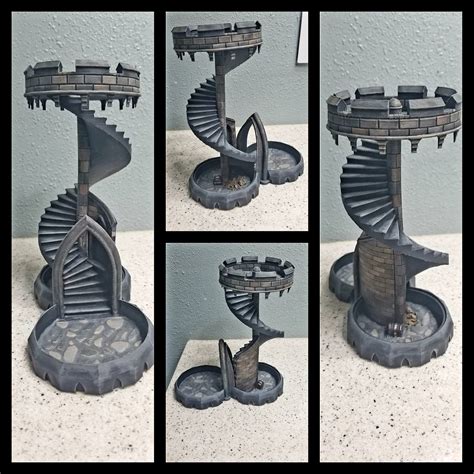 3D printed and painted dice tower is a thing of beauty