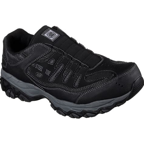 SKECHERS Work Cankton Steel Toe Electrical Hazard Athletic Slip-On Work ...