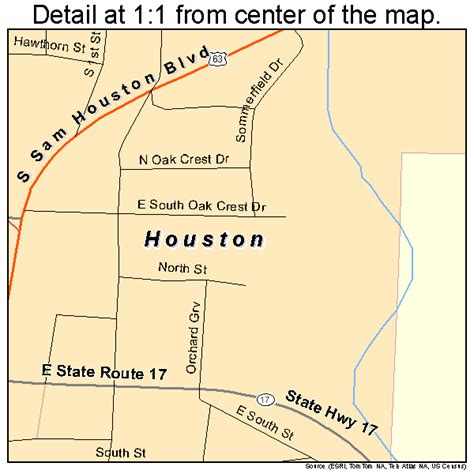 Houston Missouri Street Map 2933238