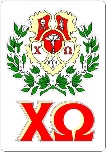 Chi Omega Crest - Shield Decals - Greek Gear