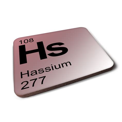 Hassium (Hs) - Periodic Table Element Coaster – bluecyborg.com