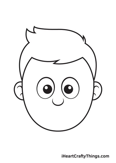 Cartoon Face Drawing — How To Draw A Cartoon Face Step By Step