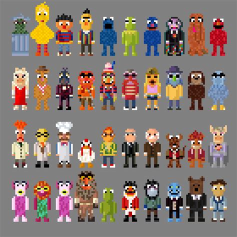 Sesame Street and Muppet Characters 8 bit by LustriousCharming on ...