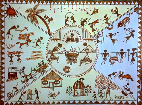 Vertical Warli Art For Beginners - Download Free Mock-up