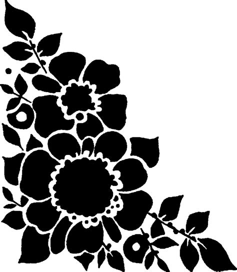 rose border clip art - Поиск в Google | Geometric stencil, Kerala mural ...