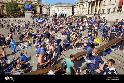 Tartan Army in London Stock Photo - Alamy