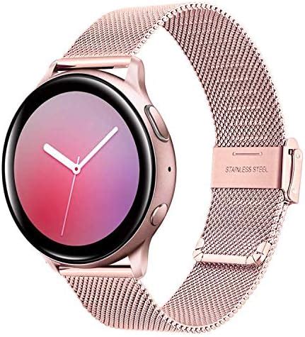 TRUMiRR Women Band for Galaxy Watch Active2 40mm 44mm Pink Gold, Mesh ...