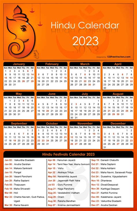 2023 Hindu Calendar Printable Calendar 2023 | Images and Photos finder