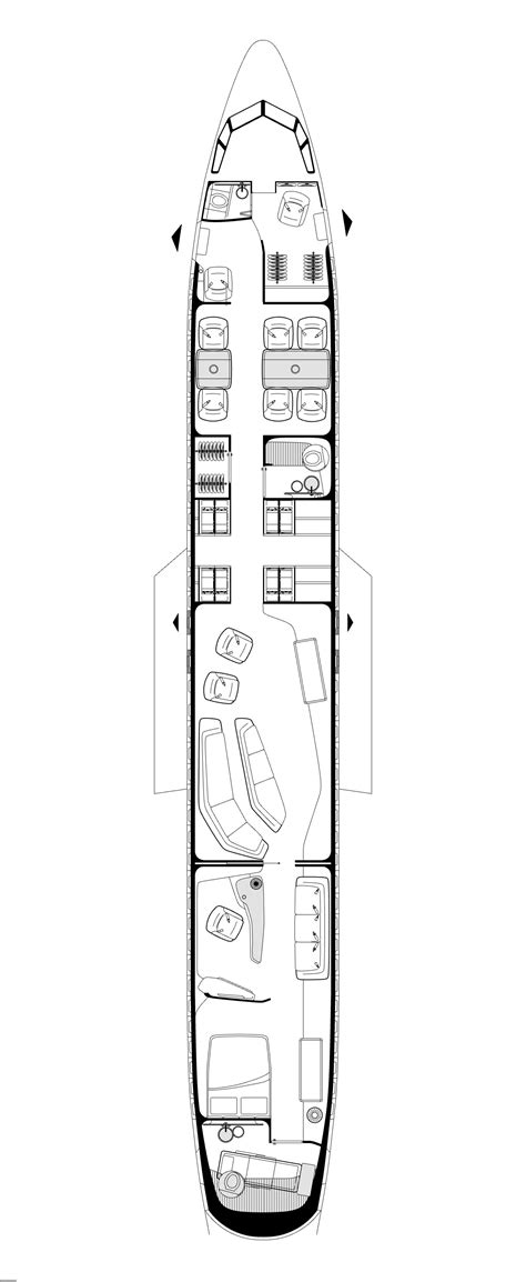 Private Jet Interior Design - VIP aircraft floor plans