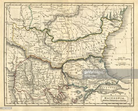 Antique Map Of Ancient Macedonia Moesia Thracia Et Dacia Atlas Of ...