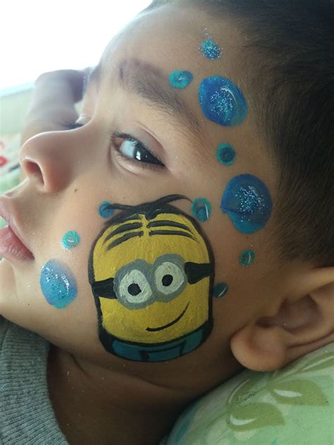 Minion bubble face painting | Face painting easy, Face painting, Animal ...