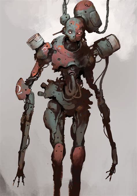 Decrepit mech, Guillaume Menuel on ArtStation at https://www.artstation ...