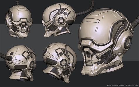 Victor Gaza - Digital Portfolio: Halo Fan-art - Locust Mech Helmet ...